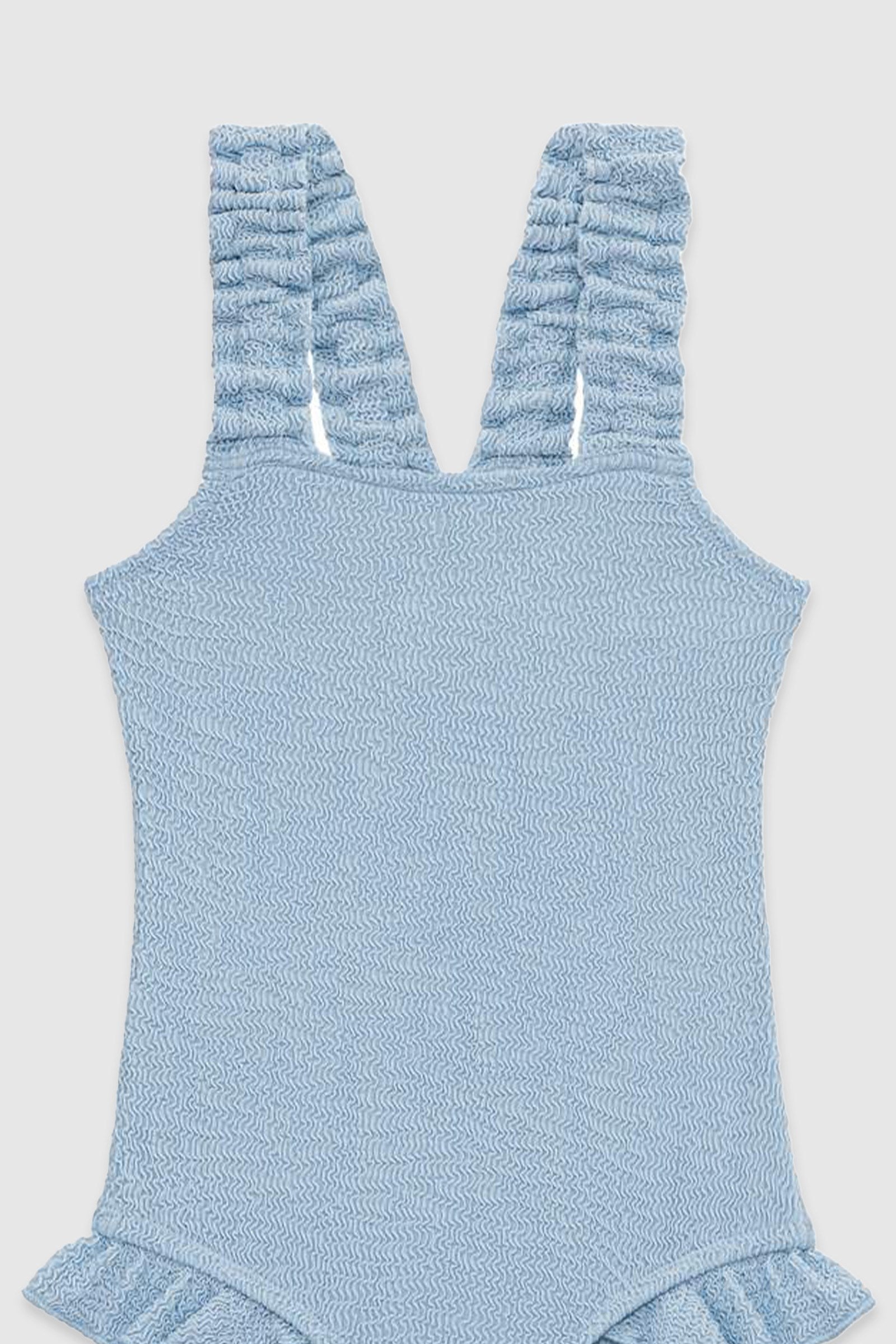 UV Korumalı Dokulu Kız Çocuk Mayo Pure Blue Mayo Sand Mother