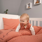 Organik Pamuk Cosmos Pembe Bebek Nevresim Yastık Seti Nevresim Little Gusto