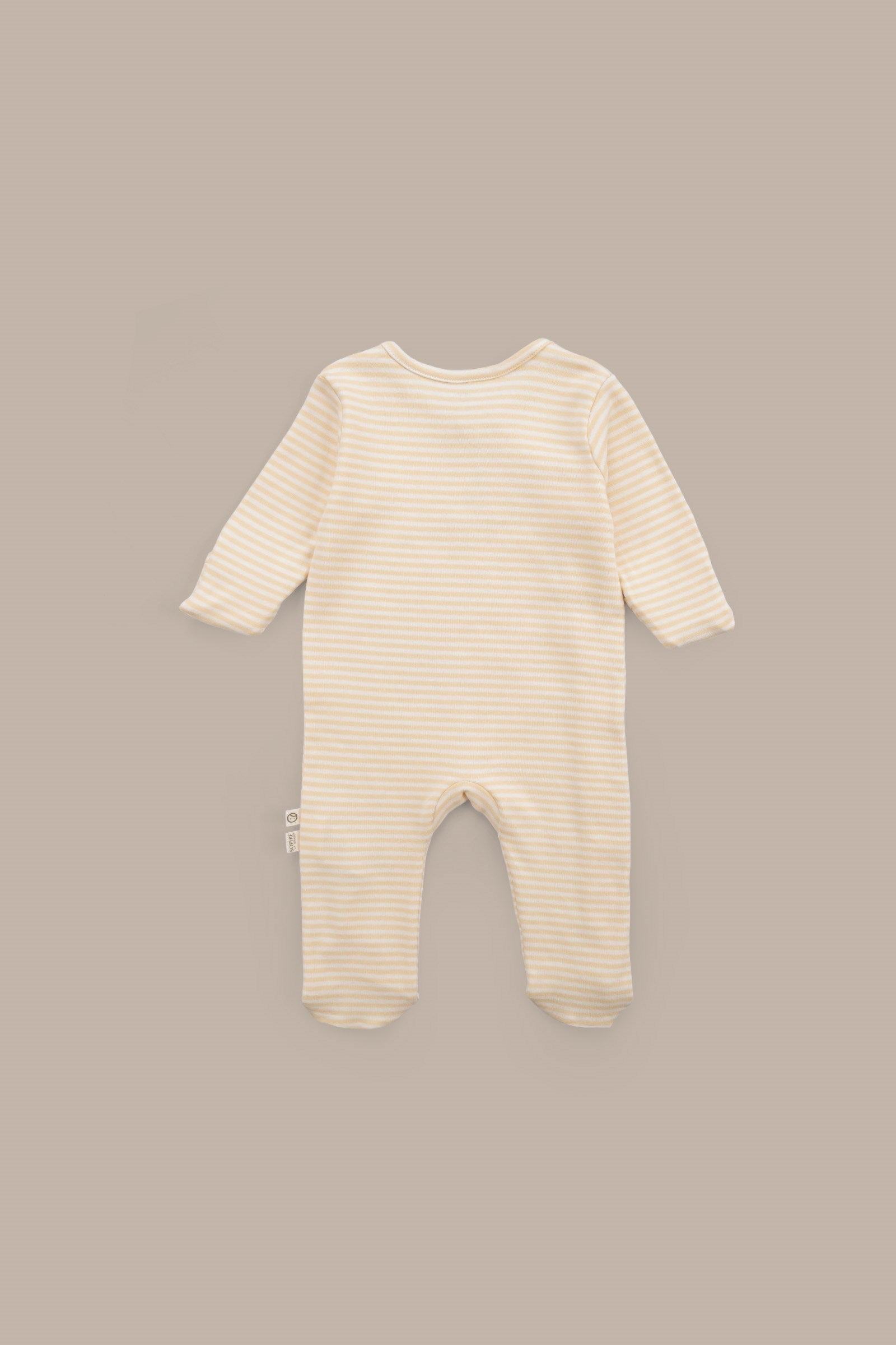 Sophie la girafe 2'li Organik Pamuk Sarı Ekru Tulum Seti