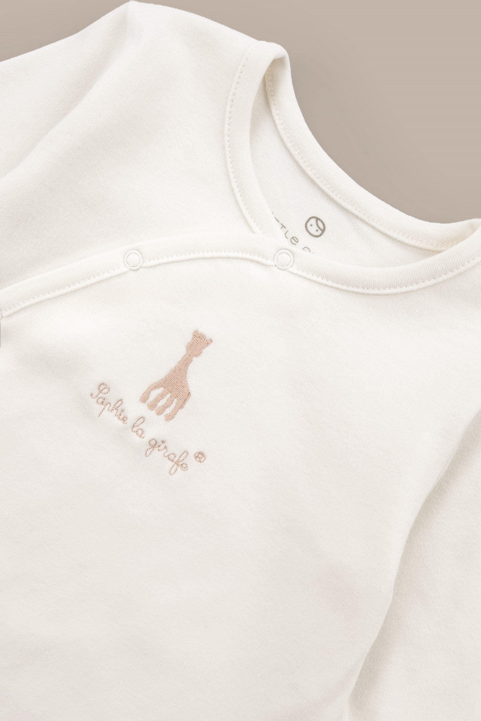 Sophie la girafe 2'li Organik Pamuk Bej Ekru Tulum Seti