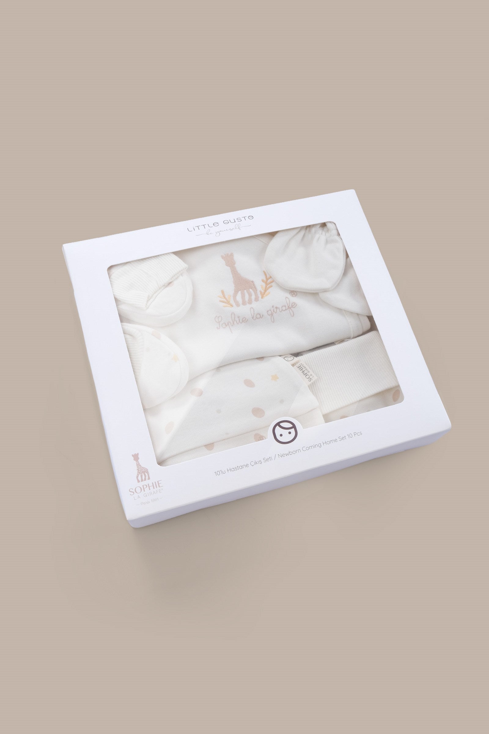 Sophie la girafe 10'lu Organik Pamuk Hastane Çıkış Seti