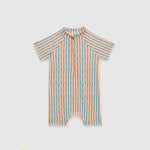 UV Korumalı Bebek Tek Parça Alttan Çıtçıtlı Önü Fermuarlı Mayo Orange Oasis Mayo Sand Mother
