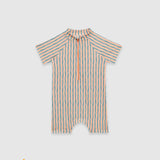UV Korumalı Bebek Tek Parça Alttan Çıtçıtlı Önü Fermuarlı Mayo Orange Oasis Mayo Sand Mother