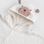 ORGANİK PAMUK EKRU LEOPAR HAVLU PANÇO