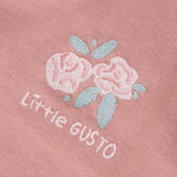 Organik Pamuklu Pembe Uzun Kollu Bebek Tişörtü Little Gusto