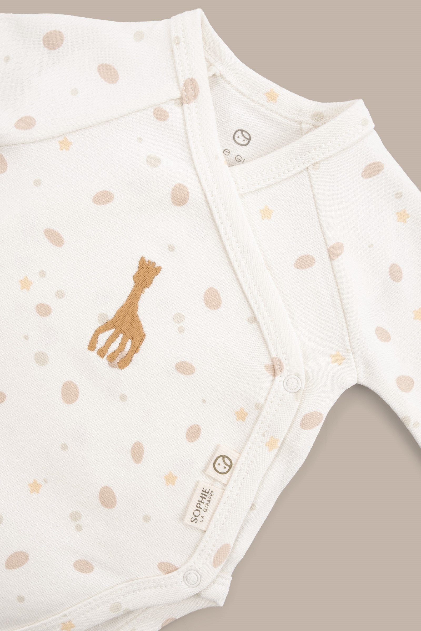 Sophie la girafe Organik Pamuk Uzun Kollu Kruvaze Zıbın