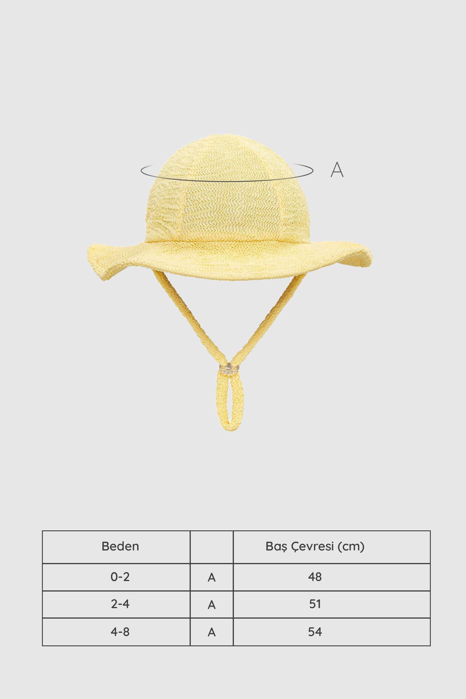 UV Korumalı Bebek & Çocuk Siperlikli Dokulu Şapka Butter Yellow Şapka Sand Mother