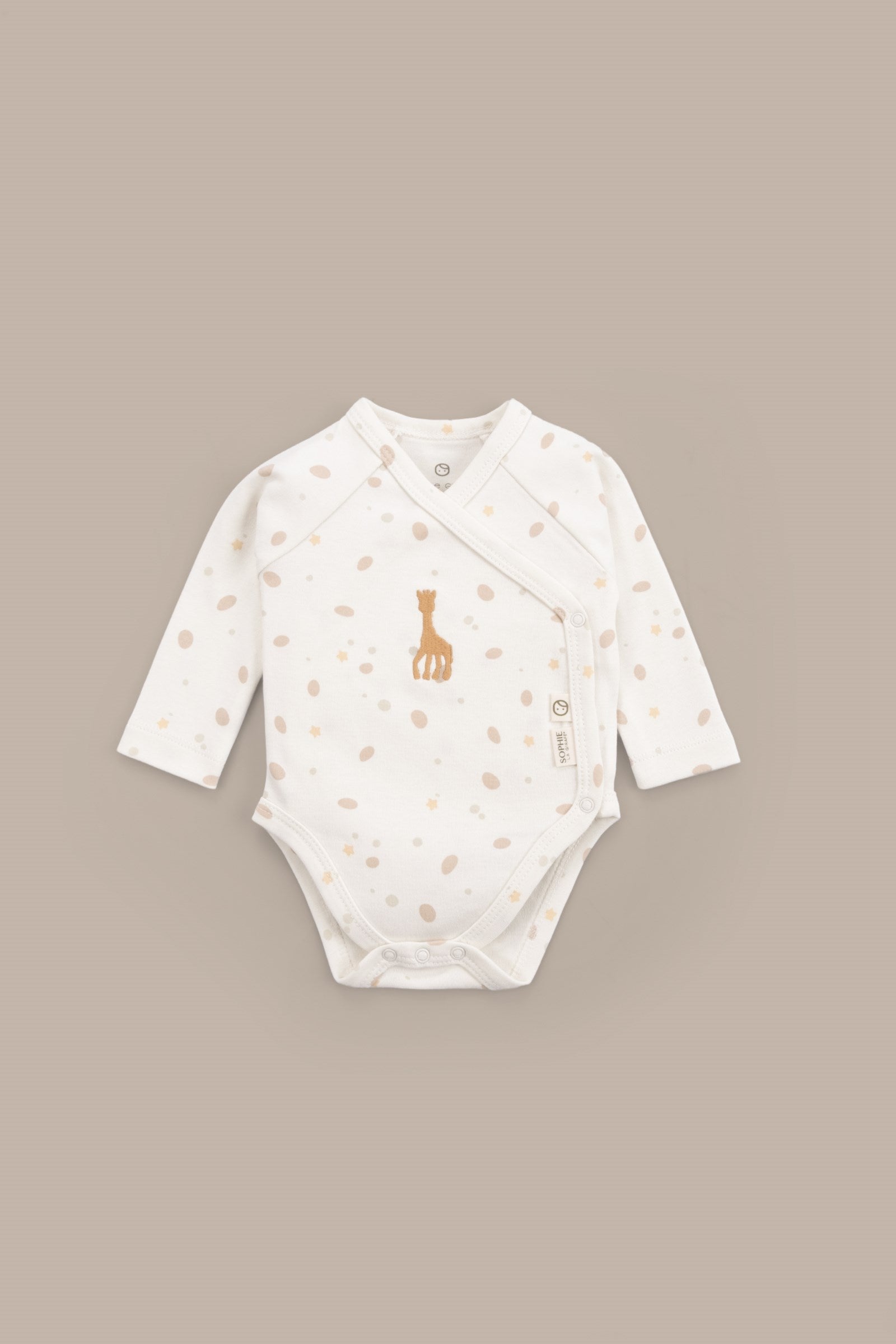 Sophie la girafe Organik Pamuk Uzun Kollu Kruvaze Zıbın