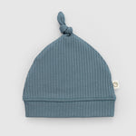 Organik Pamuklu Düğümlü Kaşkorse Modal Yenidoğan Şapka Yeşil