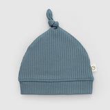 Organik Pamuklu Düğümlü Kaşkorse Modal Yenidoğan Şapka Yeşil