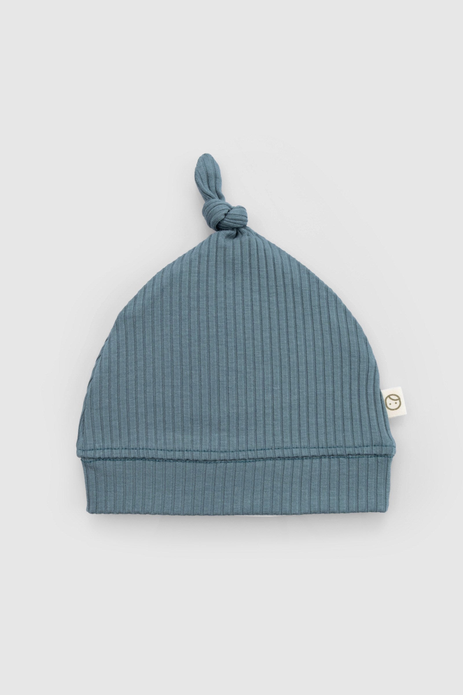 Organik Pamuklu Düğümlü Kaşkorse Modal Yenidoğan Şapka Yeşil