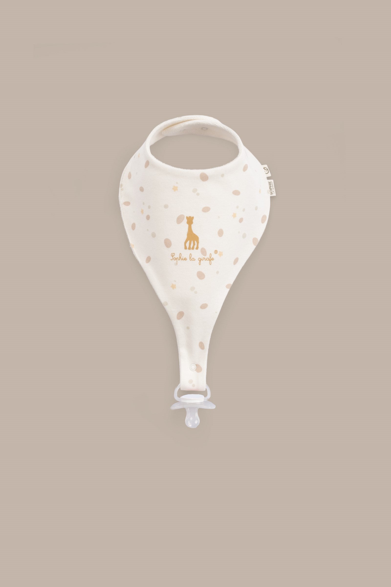 Sophie la girafe 2'li Sıvı Geçirmez Emzik Tutucu Önlük Seti