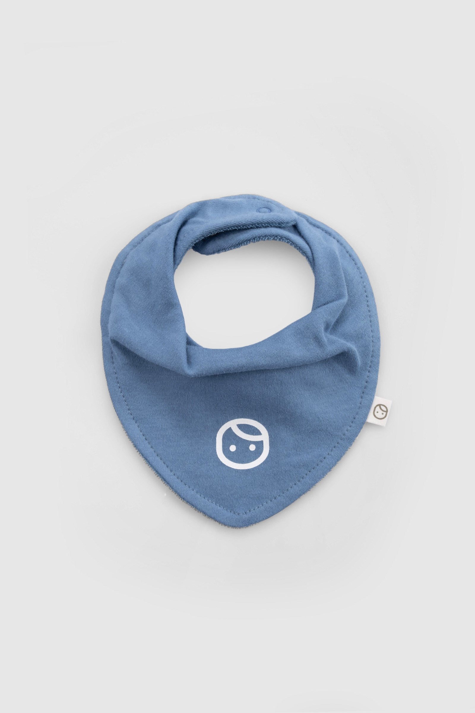 2'li Sıvı Geçirmez Organik Pamuk Bandana Önlük Seti Mavi Önlük Little Gusto