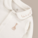 Sophie la girafe Organik Pamuk Bebe Yakalı Ekru Body