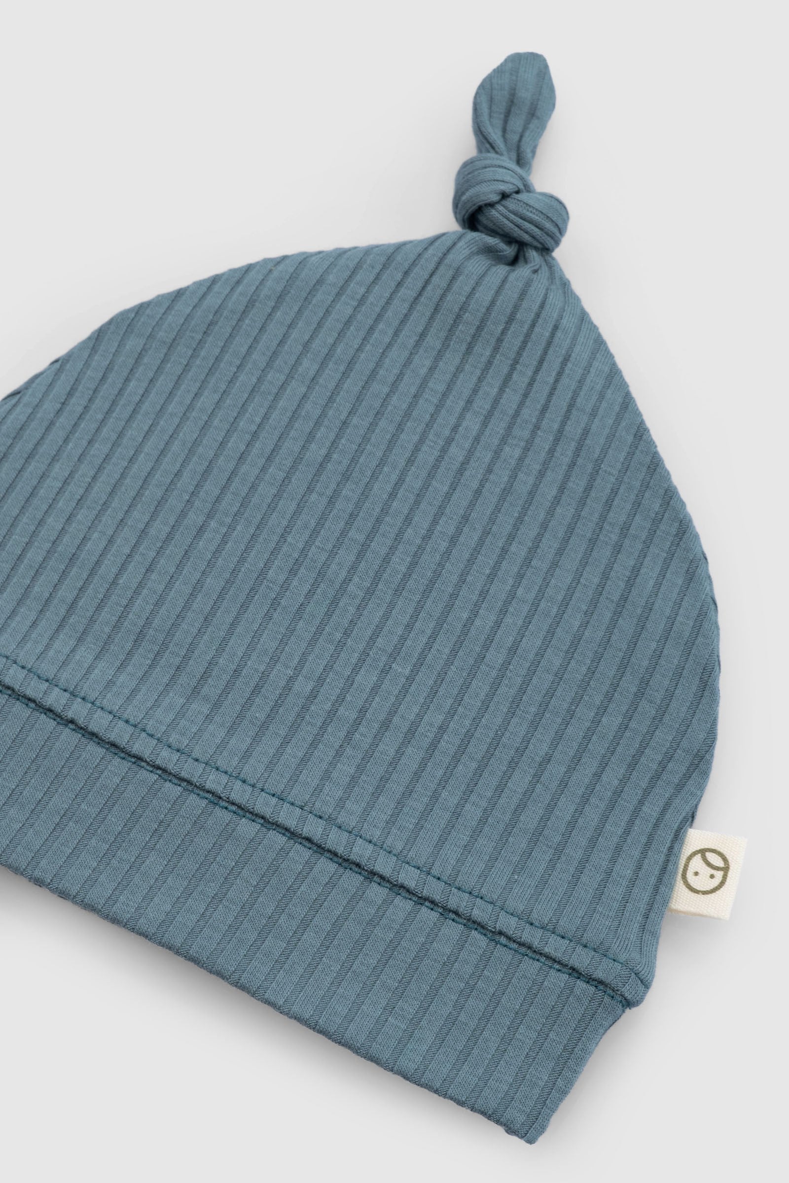 Organik Pamuklu Düğümlü Kaşkorse Modal Yenidoğan Şapka Yeşil