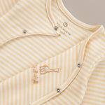 Sophie la girafe 2'li Organik Pamuk Sarı Ekru Tulum Seti