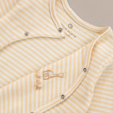 Sophie la girafe 2'li Organik Pamuk Sarı Ekru Tulum Seti