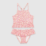UV Korumalı Fırfırlı Kız Bebek Bikini Takımı Lilac Blossom Sand Mother