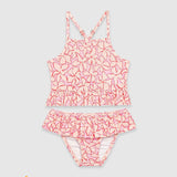 UV Korumalı Fırfırlı Kız Bebek Bikini Takımı Lilac Blossom Sand Mother