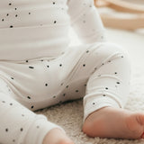 Yüksek Bel Pantolon Bebek Cosmos Beyaz Organik Pamuk