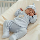 Organik Pamuk 10'lu Mavi Hastane Çıkış Seti