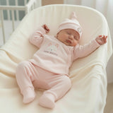 Organik Pamuk 10'lu Pembe Hastane Çıkış Seti