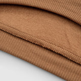 Organik Pamuklu İçi Tüylü Kahverengi Bebek Takımı