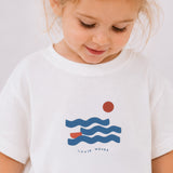 Organik Pamuk Bebek Tişört Waves Tişört Little Gusto
