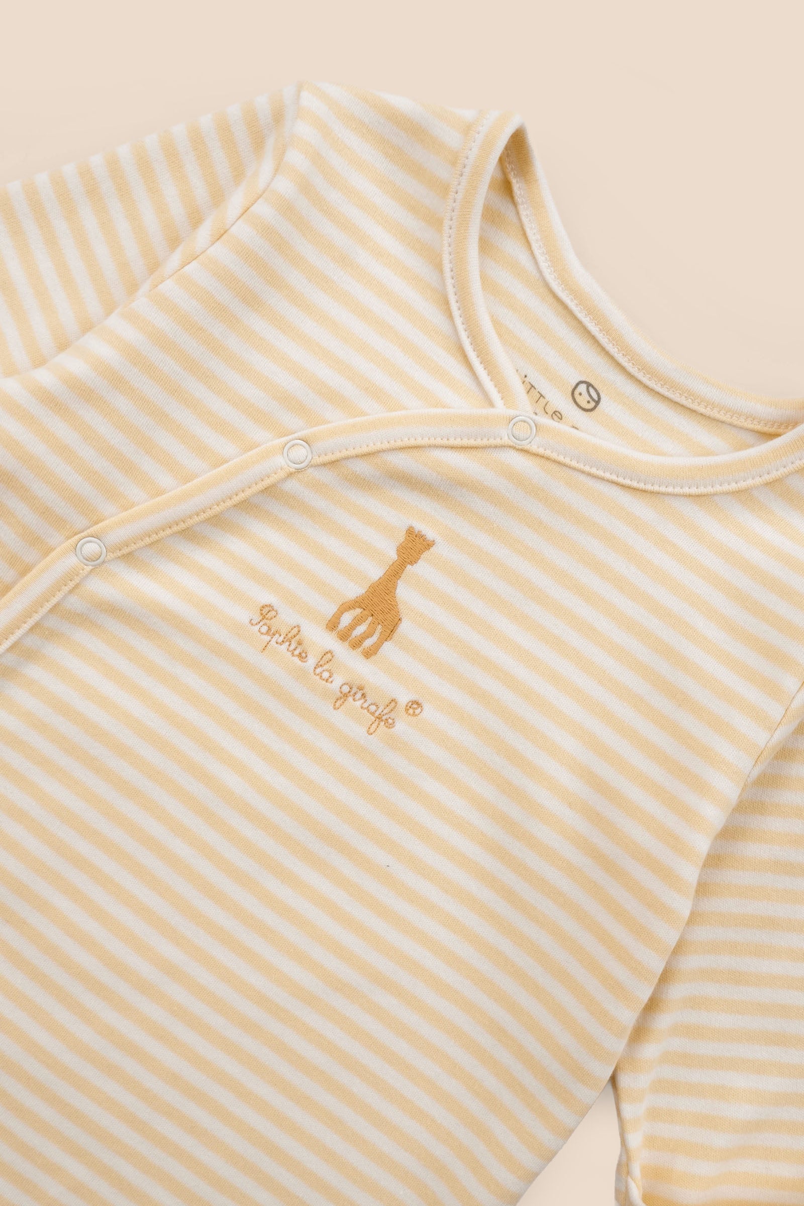 Sophie la girafe 2'li Organik Pamuk Sarı Ekru Tulum Seti Tulum Little Gusto