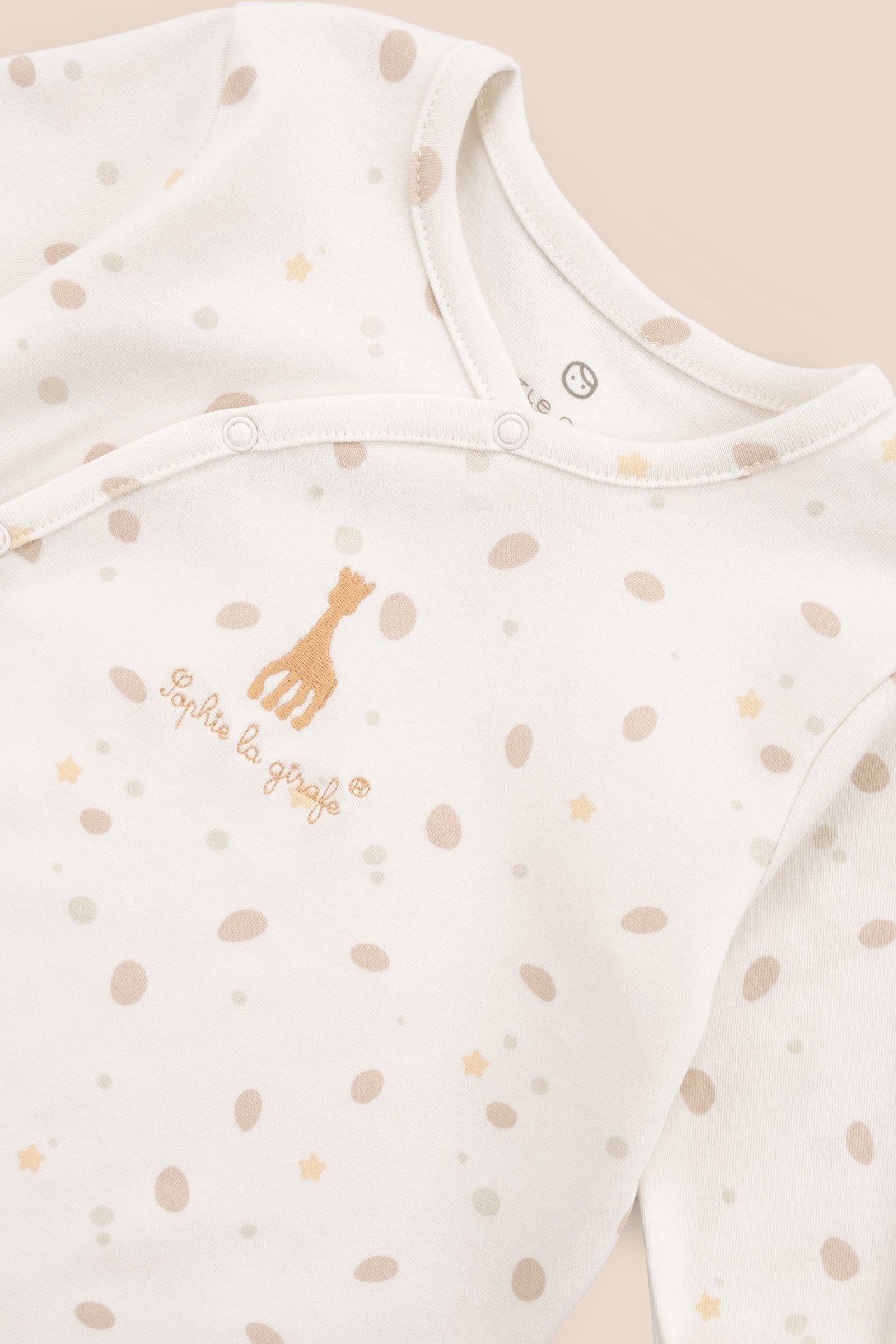 Sophie la girafe 2'li Organik Pamuk Sarı Ekru Tulum Seti Tulum Little Gusto