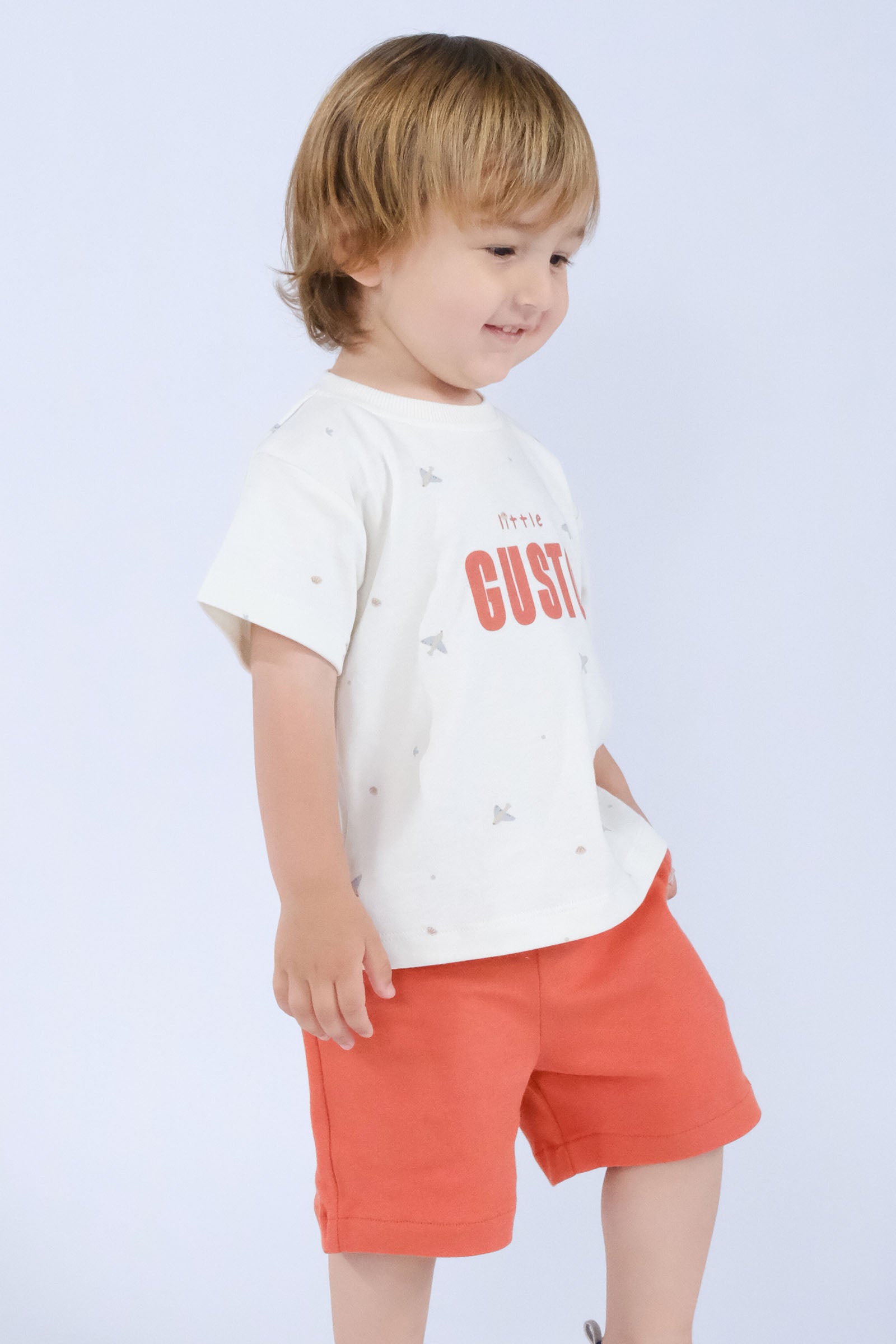 Organik Pamuk Bebek Takımı Turuncu Takım Little Gusto