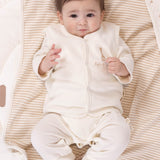 Sophie la girafe Organik Pamuk Çift Taraflı Ekru Bebek Yelek