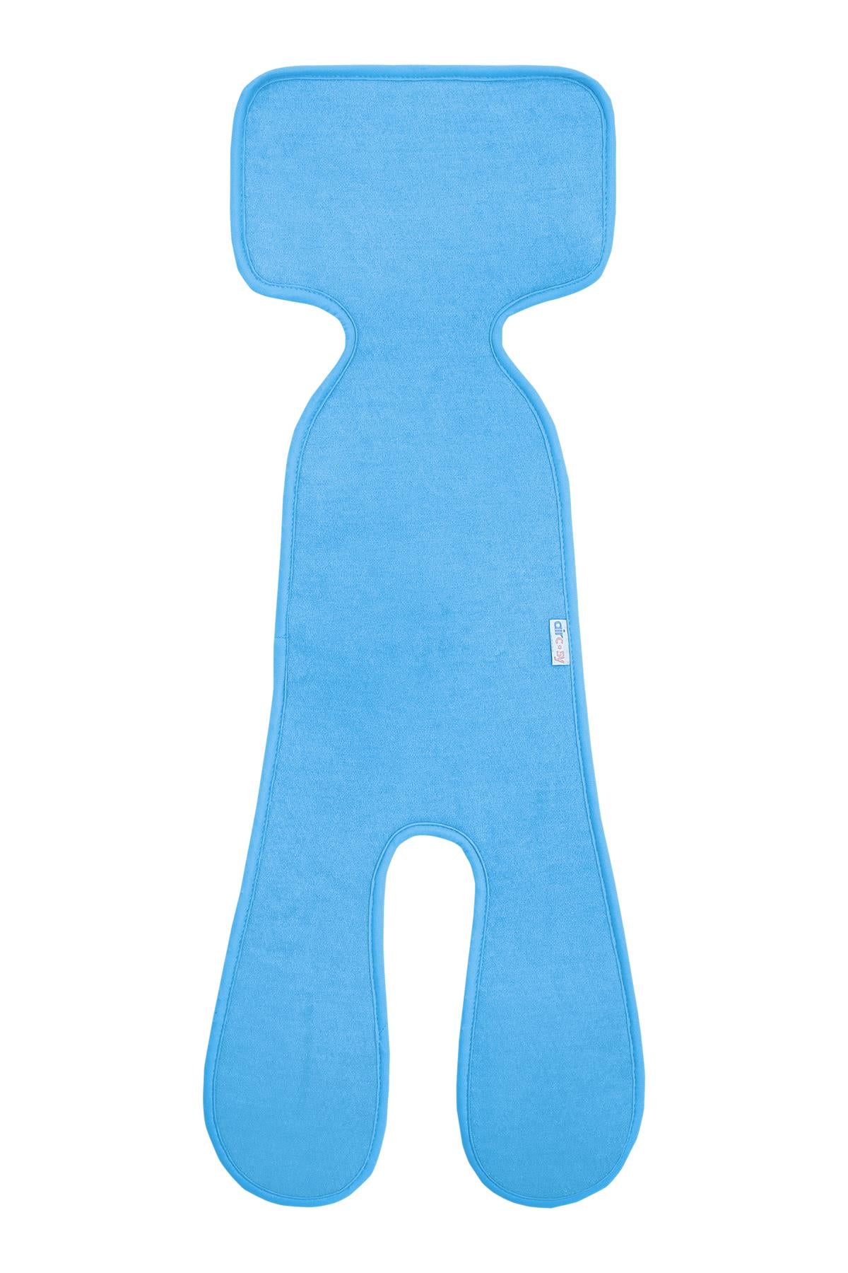 Organik Pamuklu Bebek Arabası Minderi Mavi